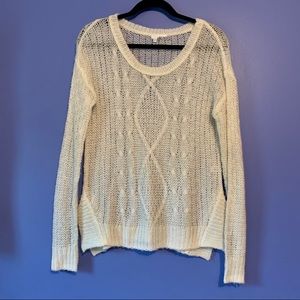 Cream see through sweater